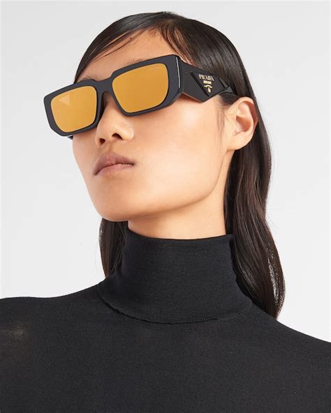 prada spr 11z|Mirrored Gold Lenses Exclusive To Prada Sunglasses .